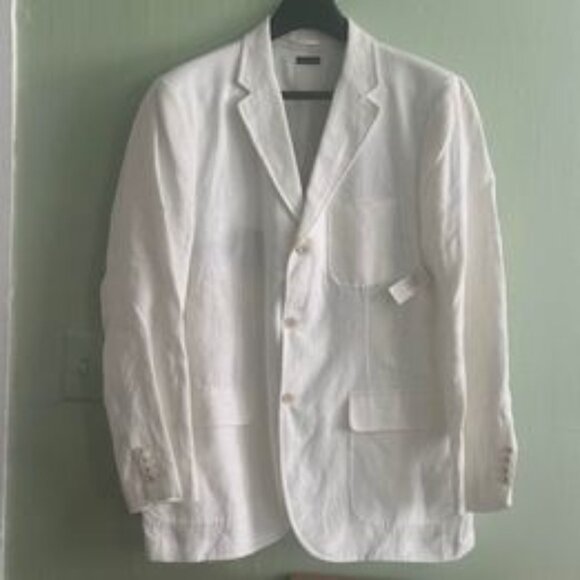 Men's XL White Linen Vintage "Don Johnson Miami Vice" Sport Jacket POLO by Ralph - Picture 1 of 7